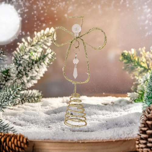Remate ligero para árbol de Navidad de ángel que no dobla las ramas altas 8
