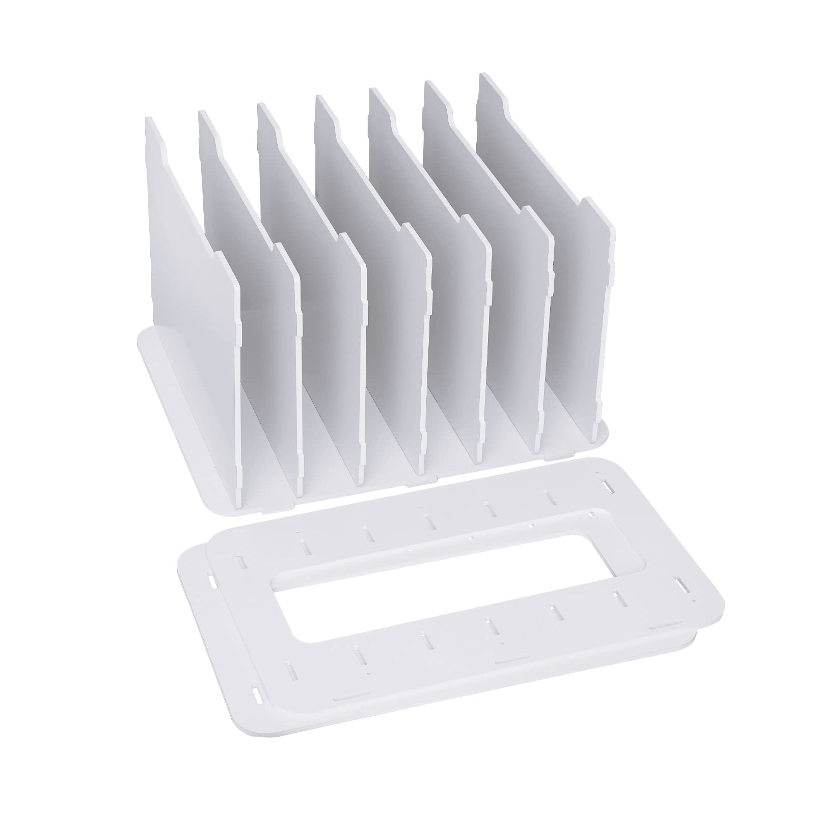 Vassoio portadocumenti a 7 ripiani in PVC per scrivania, formato A4, porta documenti, per casa, ufficio, scuola