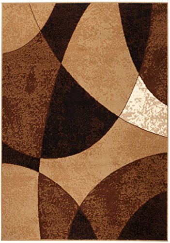 Summit New Chateau S11 Beige Abstract Modern Abstract Style Area Rug (5' X 7' Area Rug)