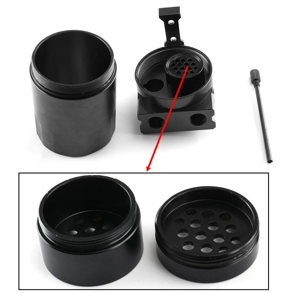 Lata de Aceite Universal de 300 Ml, Depósito de Suministro de para Motor, Kit de Filtro de Ventilación del Motor, Piezas de Coche, Línea de C, Negro con Filtro