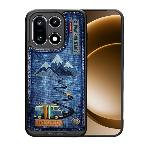 KAPAVER Mag-X Sandstone Back Cover Case Compatible with MagSafe, Magnetic Case for OnePlus 15 (Denim Adventure)