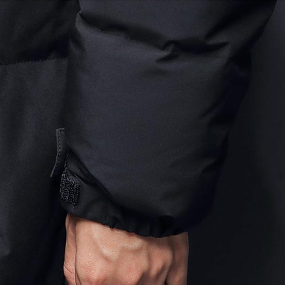 Veste en Duvet Longue Homme Manteau à Capuche Coupe-Vent Chaud Respirant Hiver Doudoune Extérieure
