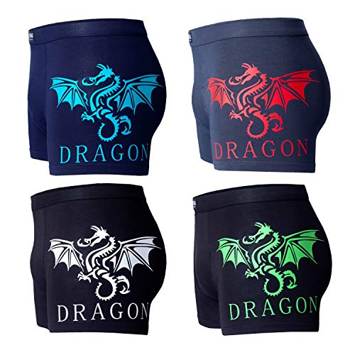 L&K Bóxer de Algodón para Hombre 32109, Pack de 4 XL