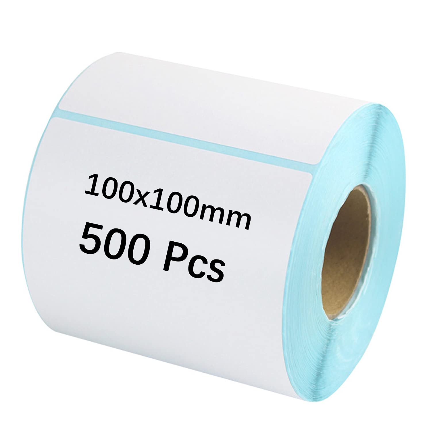 Printable Direct Thermal Labels Self Adhesive Stickers 4 X 4 Inches, Paper Barcode Address Shipping Mailing Postage Blank 100Mm X 100Mm 500 Labels 100Mm X 100Mm, Thermalp-100 * 100