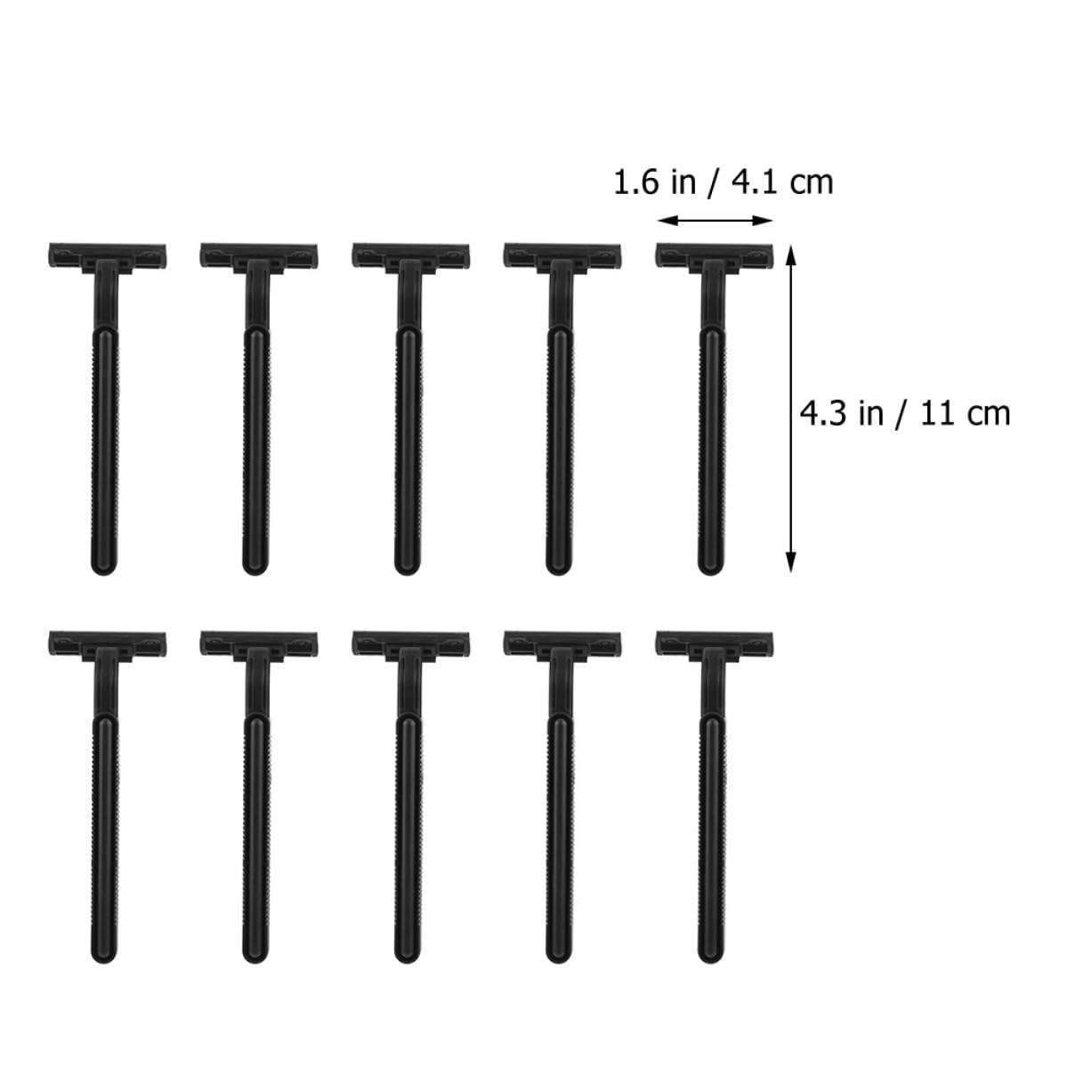 PRETYZOOM Disposable 10pcs Body Hair Trimmer Manual Depilator Double-layer Carbon Steel Anti-slip Razors for Men Arms and Back Hair Removal