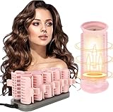 Heated Rollers for Short Hair, 10pcs Hot Roller Heated Rollers for Medium Length and Long Hair, Electric Curlers with Clips for Hairdresser Salon/Barber or Home Use DIY Styling Tools