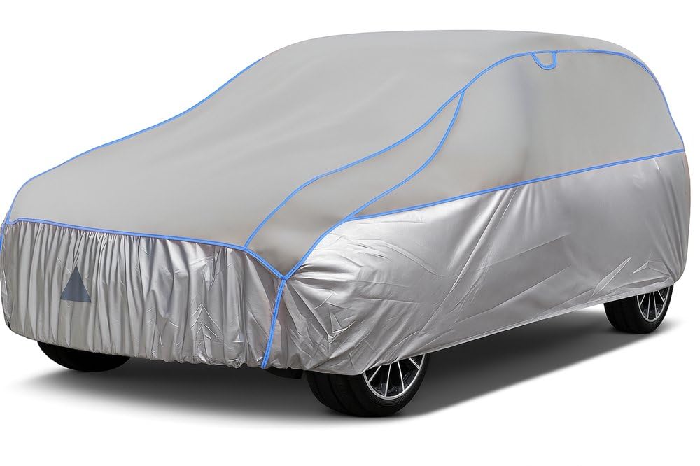 GEV Telo antigrandine auto suv con copertura finestrini S– Protezione per Parabrezza, Tetto, Cofano, Vetri Laterali e Baule – Antigrandine, Impermeabile e Antigraffio - 430 * 145 * 175 cm