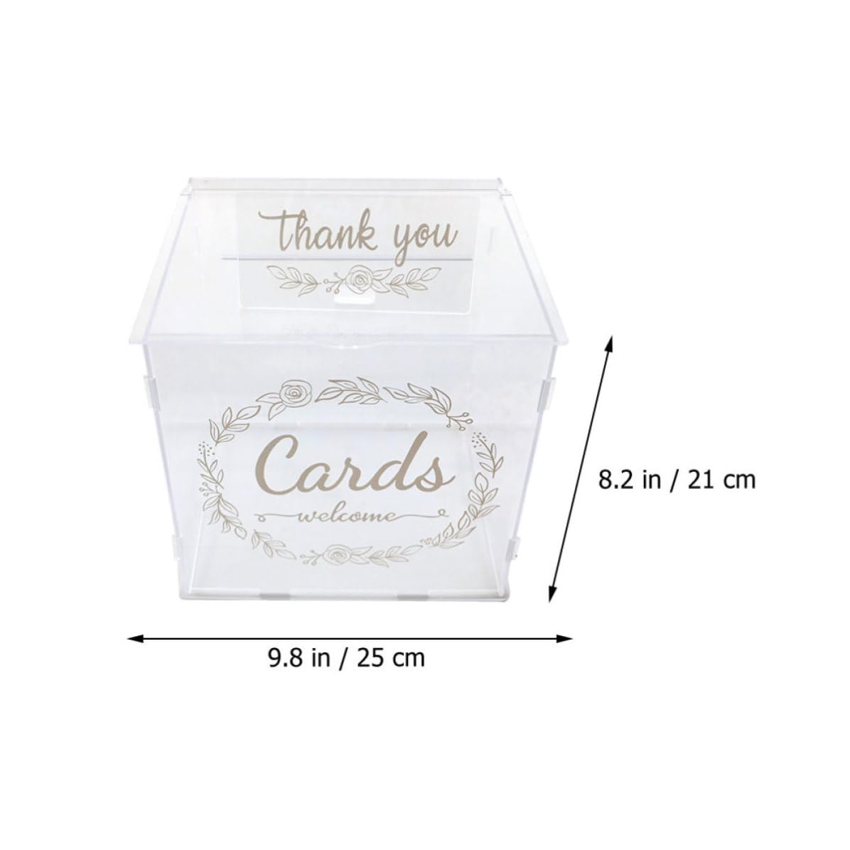 Elegante Schloss Hochzeitskartenbox mit Acryl Großem Fassungsvermögen zur Aufbewahrung von Fotos und Erinnerungen für Hochzeit und Hochzeit und Party