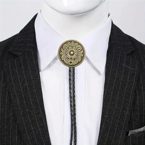 Image of Jeilwiy Bolo Tie for Men, Western Bolero Tie Cowboy Ties Native American Cowgirl Bolo Tie Accessories for Men Women