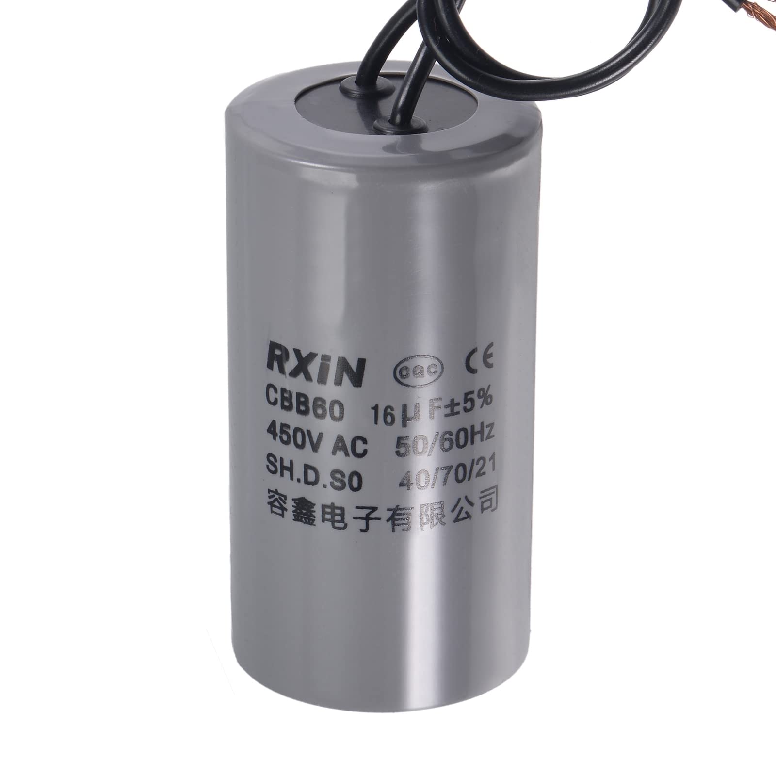 QUARKZMAN 16uF 450V AC 50/60Hz CBB60 Condensador x 1uds Cilindro Doble Inserción para Motor Eléctrico Lavadoras, [Blanco, 72x40mm QUARKZMAN 16uF 450V AC 50/60Hz CBB60 Condensador x 1uds Cilindro Doble Inserción para Motor Eléctrico Lavadoras, [Blanco, 72x40mm