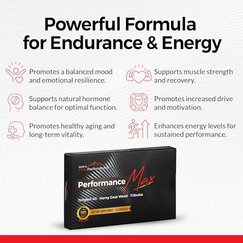 Masculinity Maximiser Supplement for Men – Energy, Endurance & Stamina Support for Improved Performance with Horny Goat Weed, Ashwagandha, Tongkat Ali & Maca – 10 Capsules - Image 2