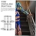 Lurrose 2pcs Sturdy Metal Handrail Supports for Easy Installation Stair Railing Bracket Fixing Tools Design for Indoor and Outdoor Use