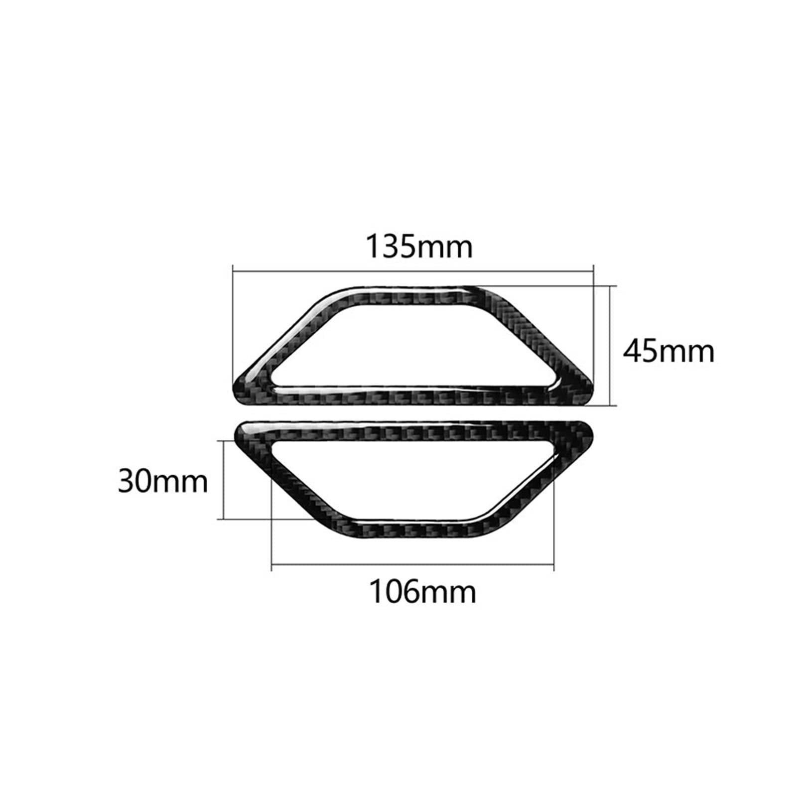 Panel samochodowy z czarnego włókna węglowego naklejki na wylot powietrza naklejki wykończeniowe nadające się do Toyota 86 Subaru BRZ 2013-2017 Auto akcesoria do przycinania straż zestawy naklejek