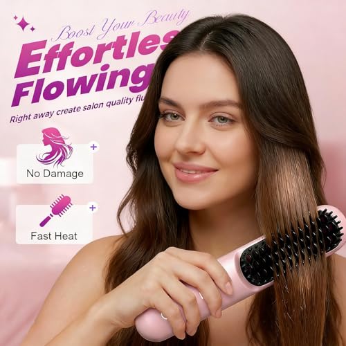 Cepillo alisador inalámbrico para cabello corto miniatura 2