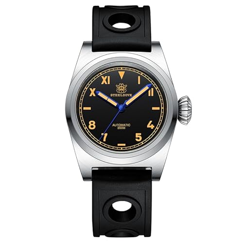 ACHARD AMOY Men Automatic Watch Pilot 39mm Mechanical Wristwatch Diver 20ATM C3 Luminous Sapphire Mirror NH35 Military (Pilot Watch 2) -  Shenzhen Bin Ni Watches Co.,Ltd