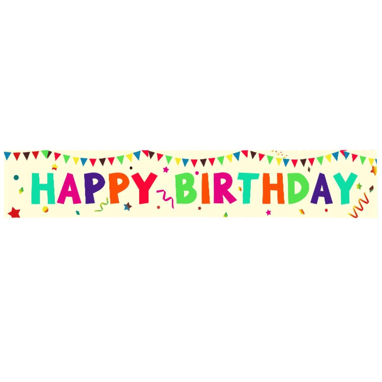 Eowvisn Color 1 Piece Ful Birthday Party Banner, Party Background Layout, Party Decoration Banner, Large Birthday Banner, Party Supplies