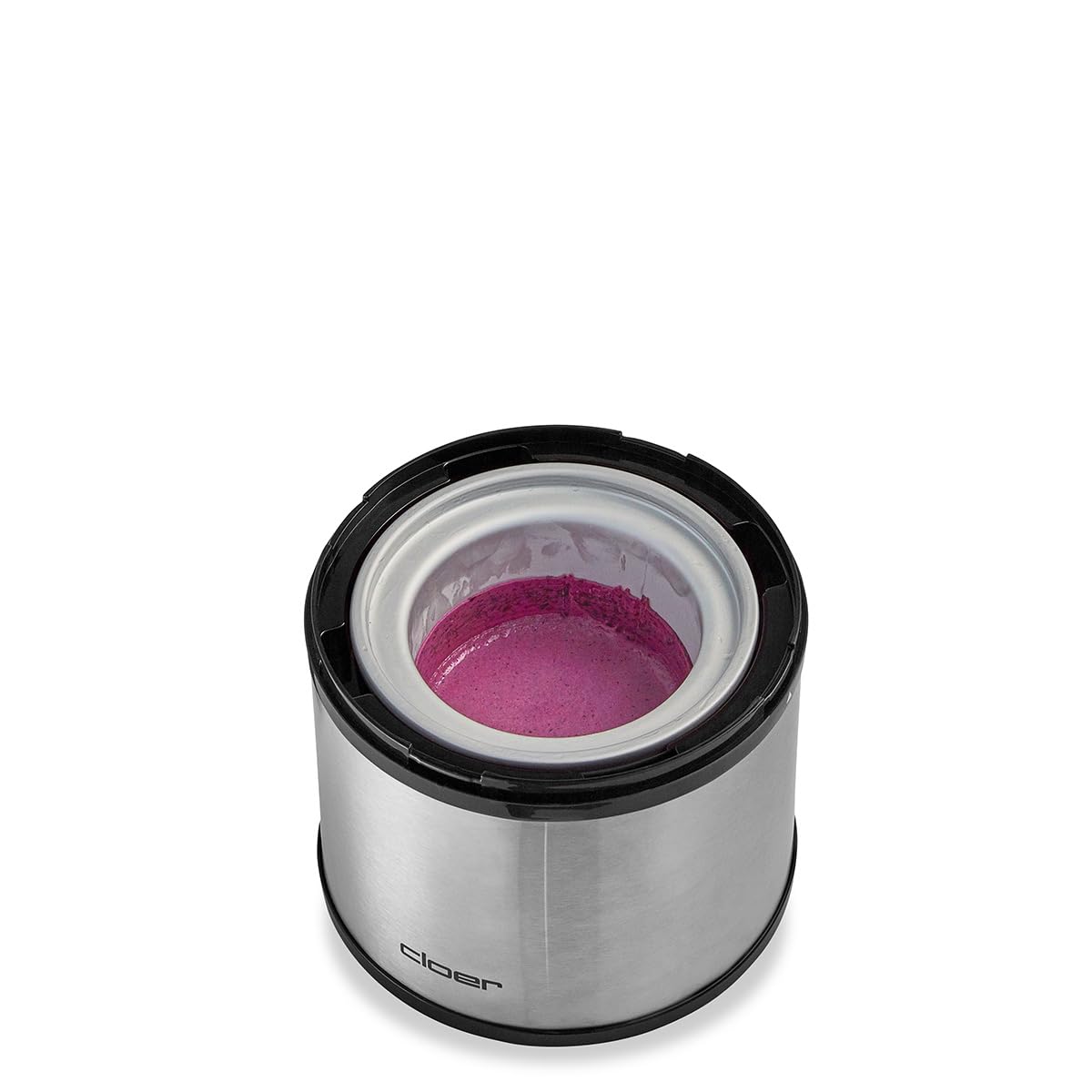 Cloer 9959 Sorbetière pour crème glacée, glace, yaourt glacé et sorbet, capacité 1,5 l, écran LED, cuillère à glace incluse, boîtier en métal