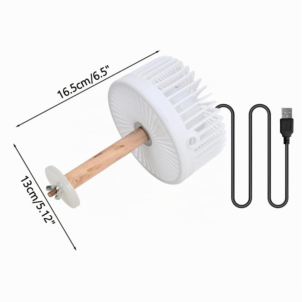Ventilateur Pour Animaux Ultra-silencieux 20dB, Ventilateur Brise-vent Deux Vitesses, Refroidisseur USB Anti-morsure, Pour Cage Oiseau Lapin Hamster Petit Animal
