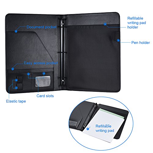 Portfolio folder PU leather élégant pour les réunions de direction