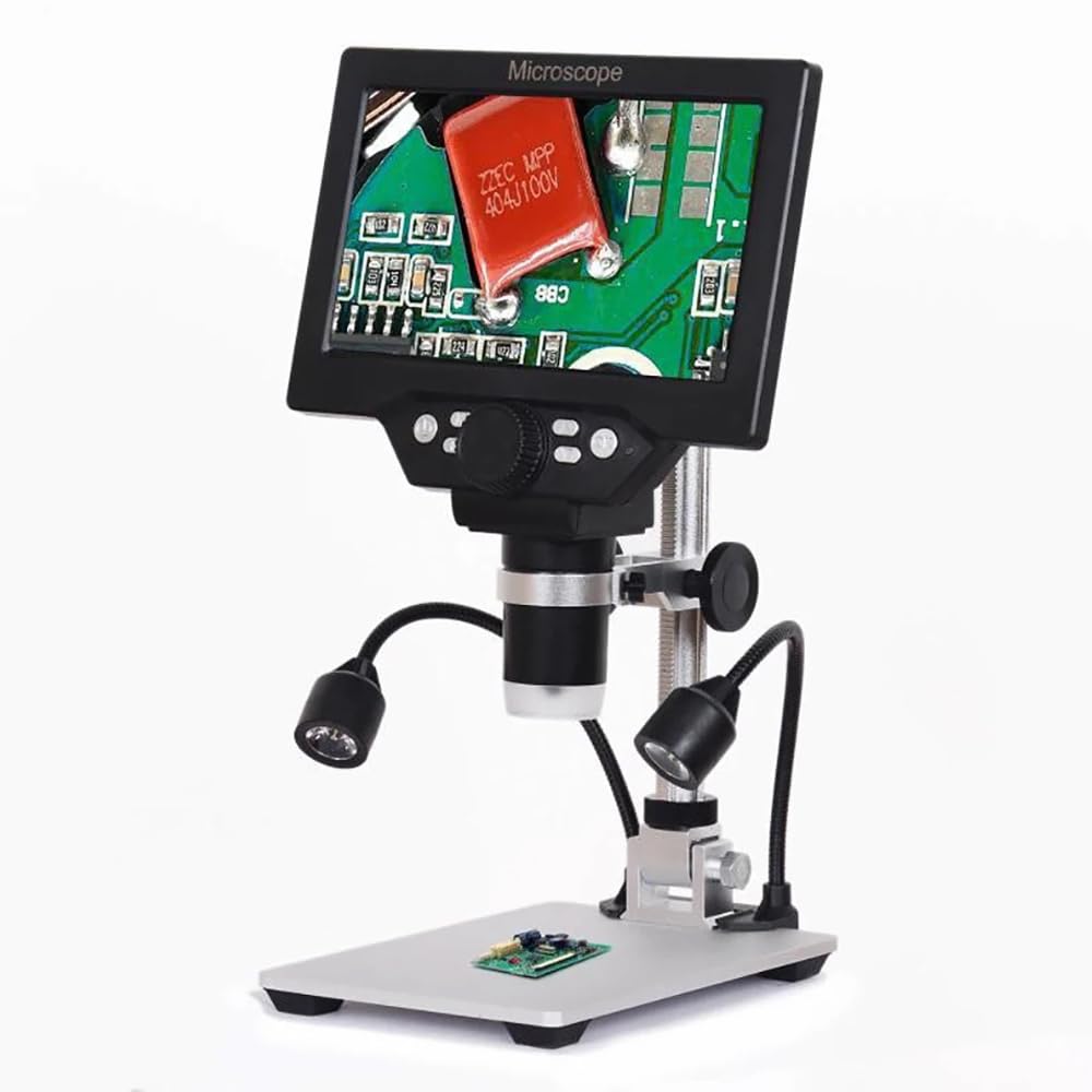 Toplionace 7 Calowy Mikroskop Cyfrowy LCD do Lutowania 12mp 1-1200X Lupa z Ciągłym Wzmocnieniem i światłami Wypełniającymi G1200