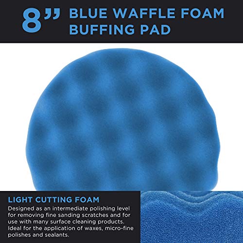20,3 cm Blue Foam waffle Buff Pad Medium taglio
