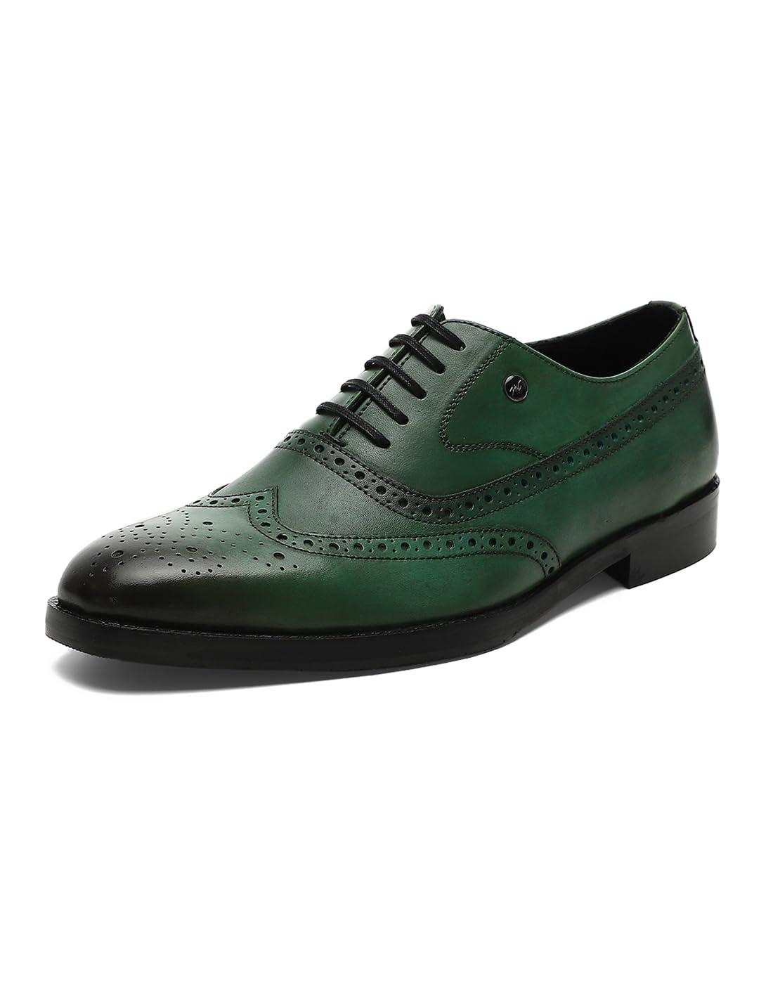 Monte Carlo Mens Green Solid Lace Up Genuine Leather Formal Brogue Shoes (201826FW-1-6) (B0CTWVG921) Amazon Price History, Amazon Price Tracker