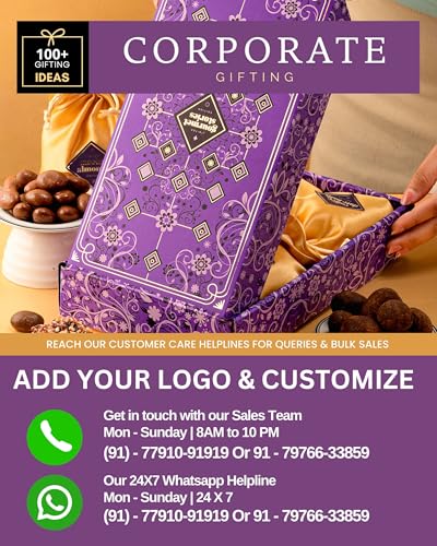 Image of Hyperfoods Diwali Gifts for Family and Friends Diwali Gift for Employees 400 Grams Chocolate Gift Hamper Corporate Gifts for Employees Dry Fruit Gift Box DryFruits Combo Pack Chocolate Gift Box