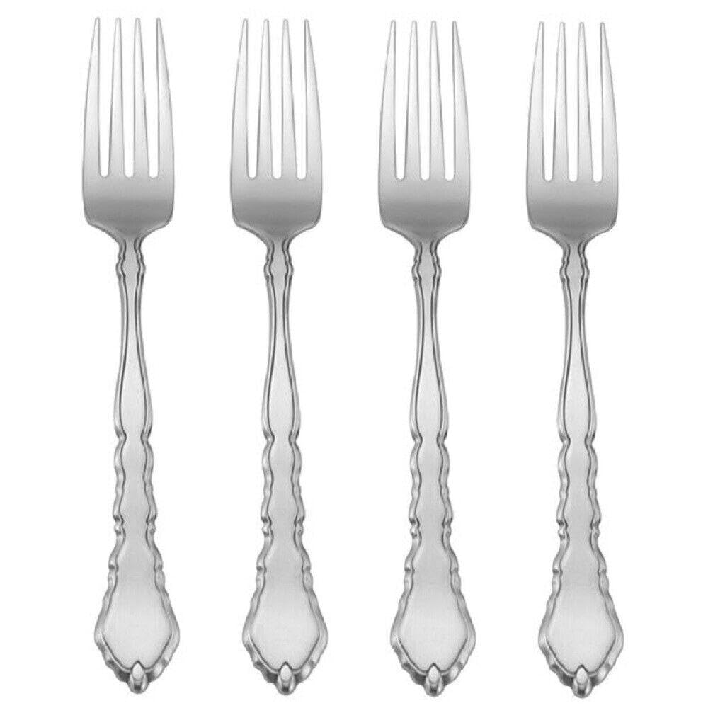 For Satinique 18/8 Stainless Steel Large Dinner Fork (Set of Four)