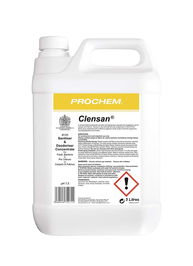 Prochem Clensan Professional Carpet Fabric Sanitiser Deodoriser Concentrate