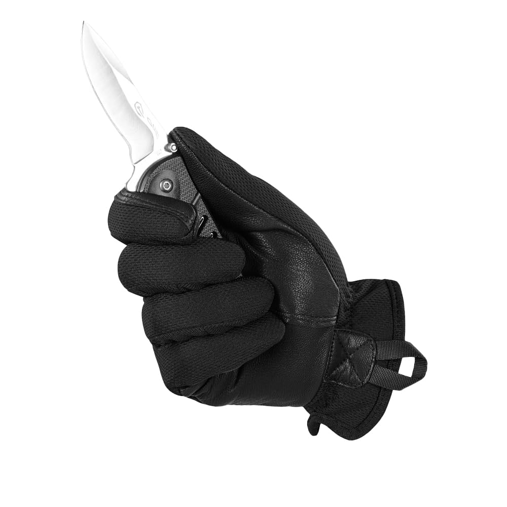 M-Tac Guanti tattici Scout Tactical Mk.2 - Pelle & Sintetico, antiscivolo, traspiranti, caldi, resistenti, per attività all'aperto, tiro e militari, colore nero, M
