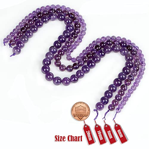 6mm 200pcs Natural Amethyst Gemstone Round Loose Beads for Jewelry Making with Crystal Stretch Cord by QOGIR - Image 6