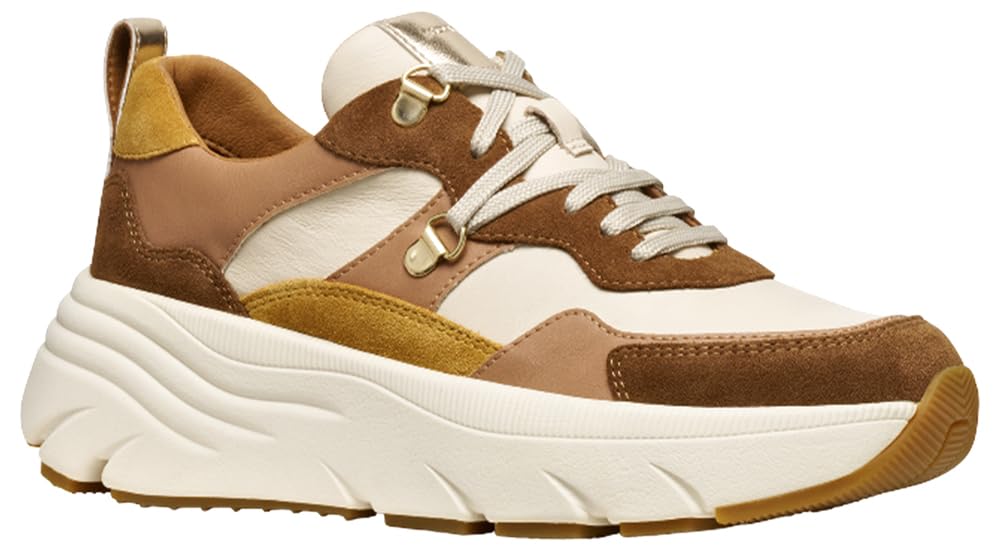Geox Woman D Diamanta Sneakers Mud/Beige 35 EU