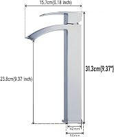 Leekayer Fürdőszobai Mosdó Csaptelep Vízesés Kifolyó Króm Bevonattal Egylyukú Szerelés Modern Design Cink Anyag 2
