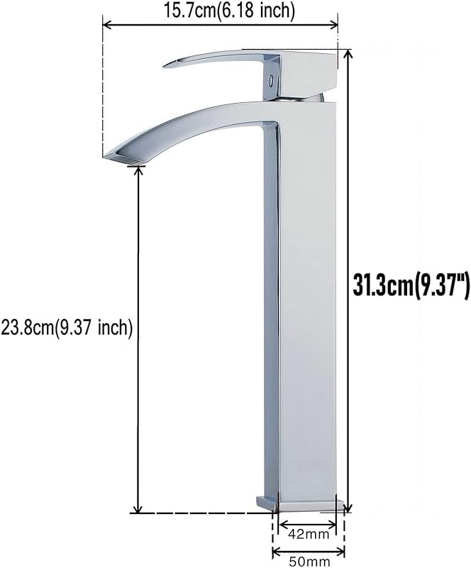 Leekayer Fürdőszobai Mosdó Csaptelep Vízesés Kifolyó Króm Bevonattal Egylyukú Szerelés Modern Design Cink Anyag
