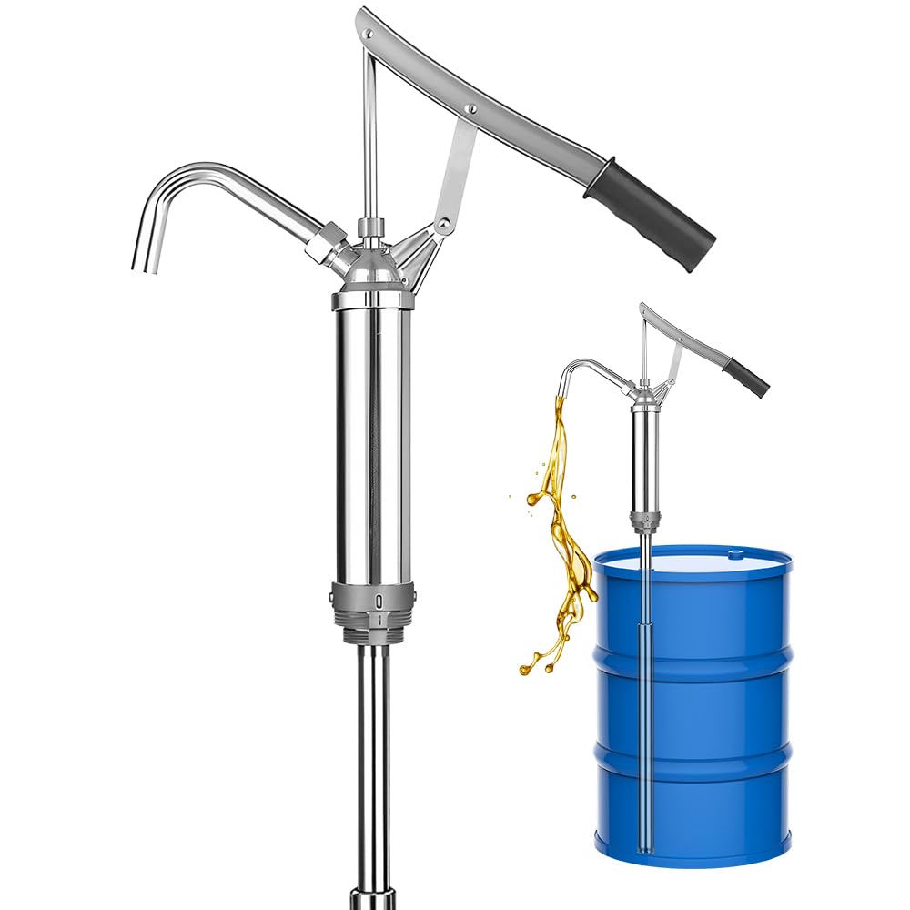 Pompa a Leva per Fusto Olio, Pompa a Leva Telescopica, Pompa a Barile con Leva, Pompa per Olio per Olio Motore, Gasolio, Olio Lubrificante, Olio per Ingranaggi e Altri Oli Liquidi