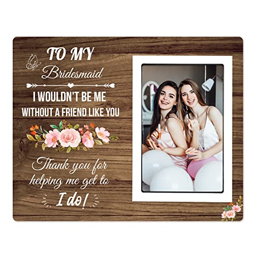 Product Image of the SteadStyle Bridesmaid Picture Frame - To My Bridesmaid, Bridesmaids Gifts From Bride, Wedding Gift Bags, Bridal Party Gifts(4x6 Inch)