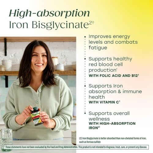 MegaFood Blood Builder Iron Supplement, Energy Support, Vegan, 180 Tablets - Image 5