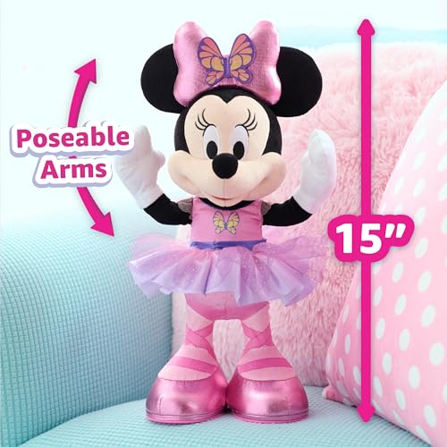 just play minnie disney junior mouse sing and dance butterfly ballerina lights and sounds plush sings just like a butterfly kids toys for ages 3 up
