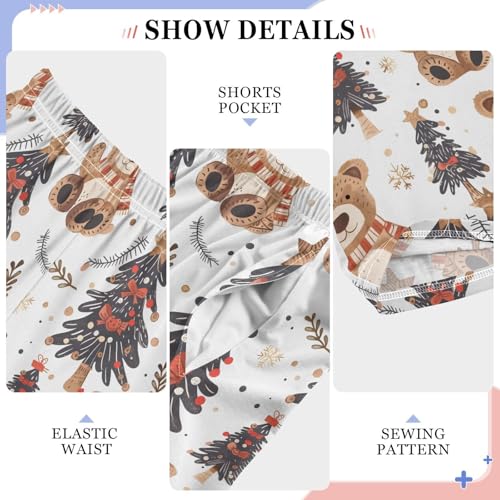 Pajama Pants Bears Fir Trees PJ Bottoms Sleepwear Lounge Sleep Pant with Pockets4