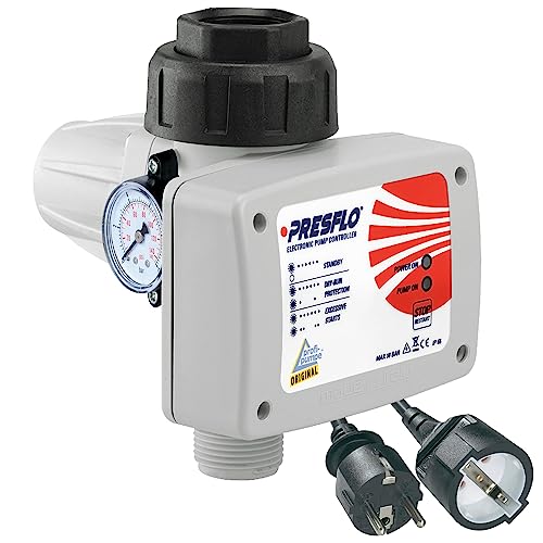 Pumpensteuerung Druckschalter Druckwächter PRESFLO-2® Automatic-Controller Durchflusswächter verkabelt für Hauswasserwerk, Pumpe Brunnenpumpe, Kreiselpumpe, Tauchpumpe, Tiefbrunnenpumpe