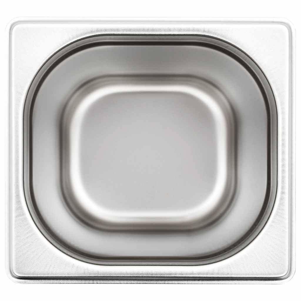 Genérico Bandejas Gastronorm 8 Unidades GN 1/6 200 mm Acero Inoxidable