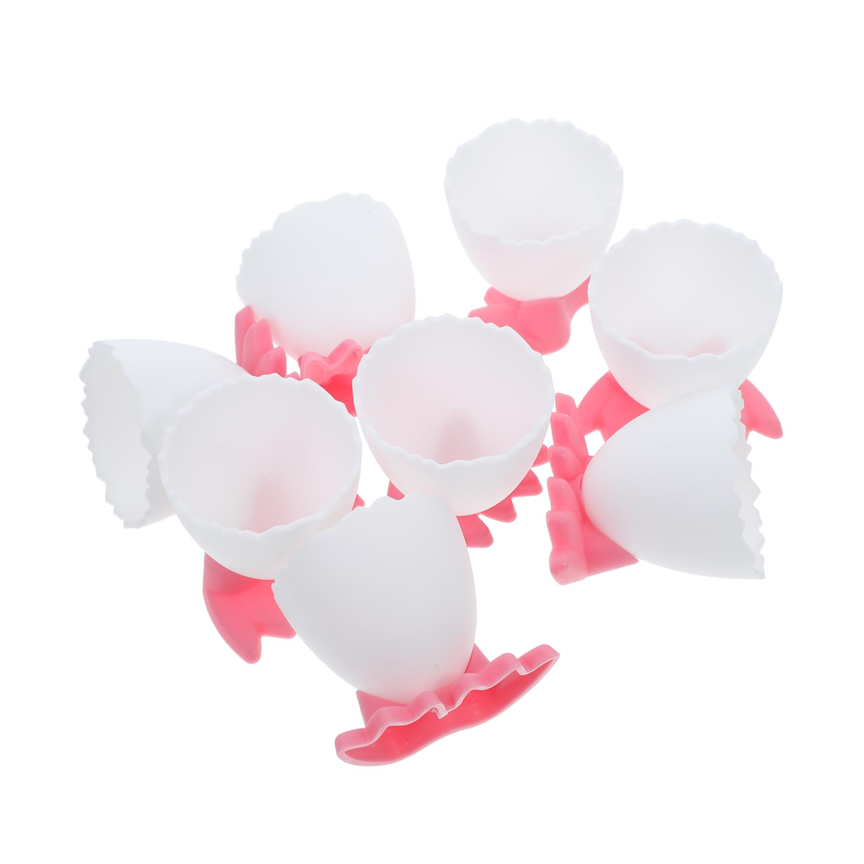 HAKIDZEL Cute Foot-shaped Egg Cups Holder for Boys and Girls 8 Pack Breakfast Egg Stand Easy to Clean