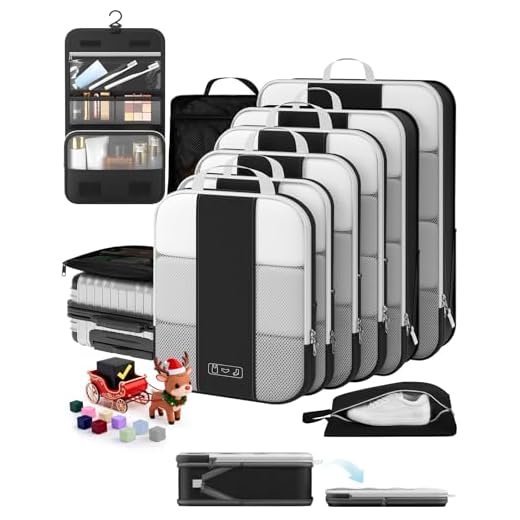 10 Set Compression Packing Cubes for Travel