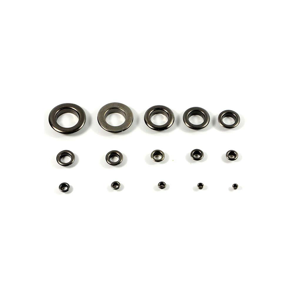 Shuangtongdz Gun Black 100Sets Mix Color Hole Metal Eyelets With Grommets For Leathercraft Diy Shoes Belt Cap Bag Tags Clothes Scrapbooking Accessories,,3.5Mm 100Pcs