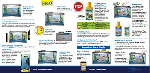 Tetra 55 Gallon Aquarium Kit with Fish Tank, Fish Net, Fish Food, Filter, Heater and Water Conditioners - Image 8