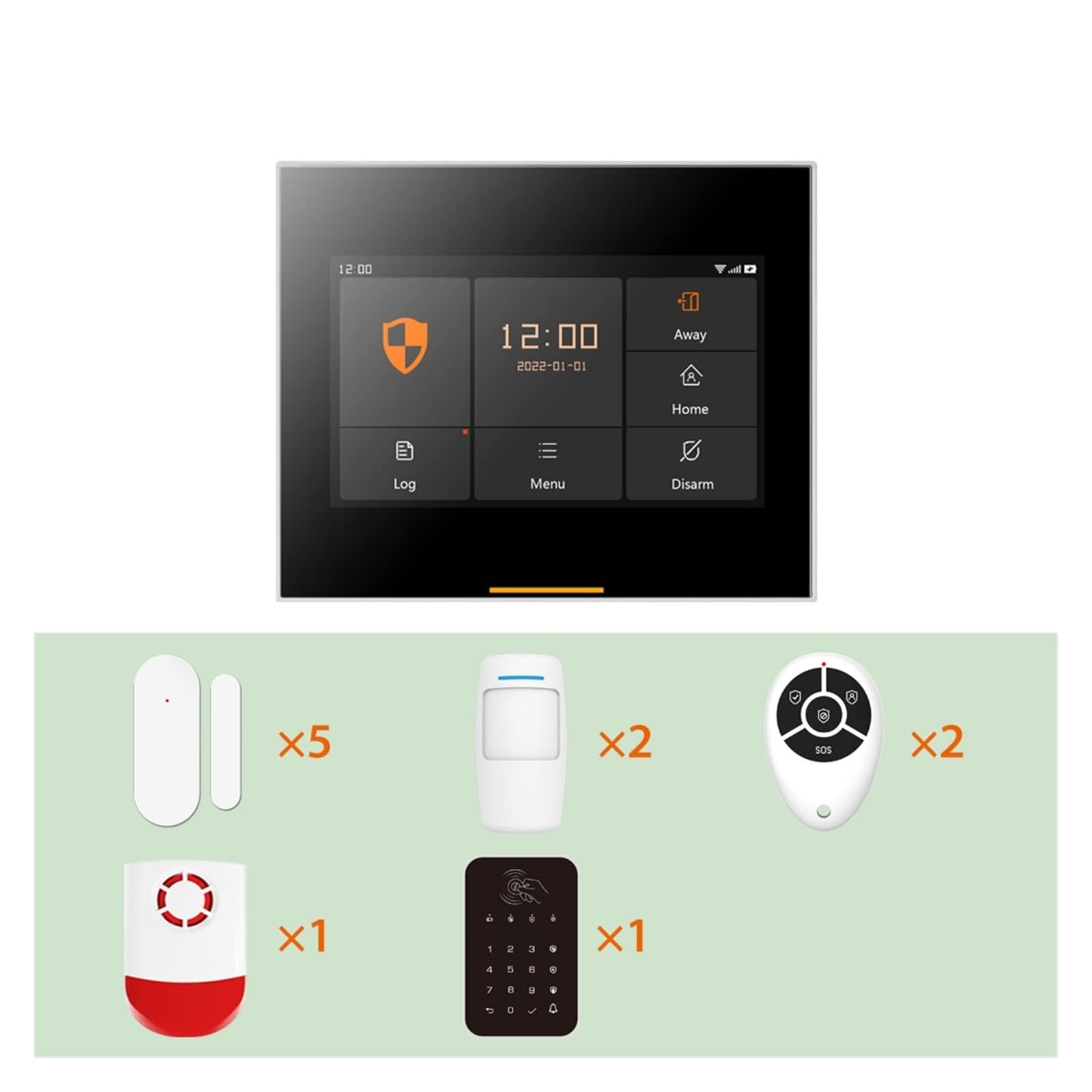 CUDTAPI Wireless 4G Home Security Alarm System 433MHz Smart Burglar With Tuya Solar Siren(Ost-10-H501-4G-E)