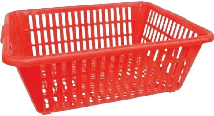 Laundary Basket for dirty cloths bucket for home uses item Multipurpose Storage basket,accessories storage basket durable plastic basket(Colour : Red)(Pack of 1)