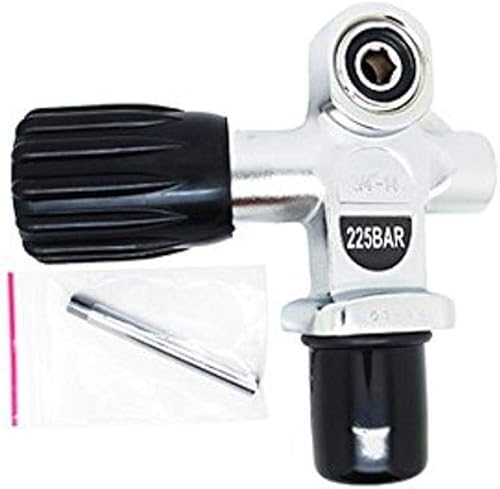 Scuba Choice Válvula de yugo de tanque de buceo cromado 225 BAR