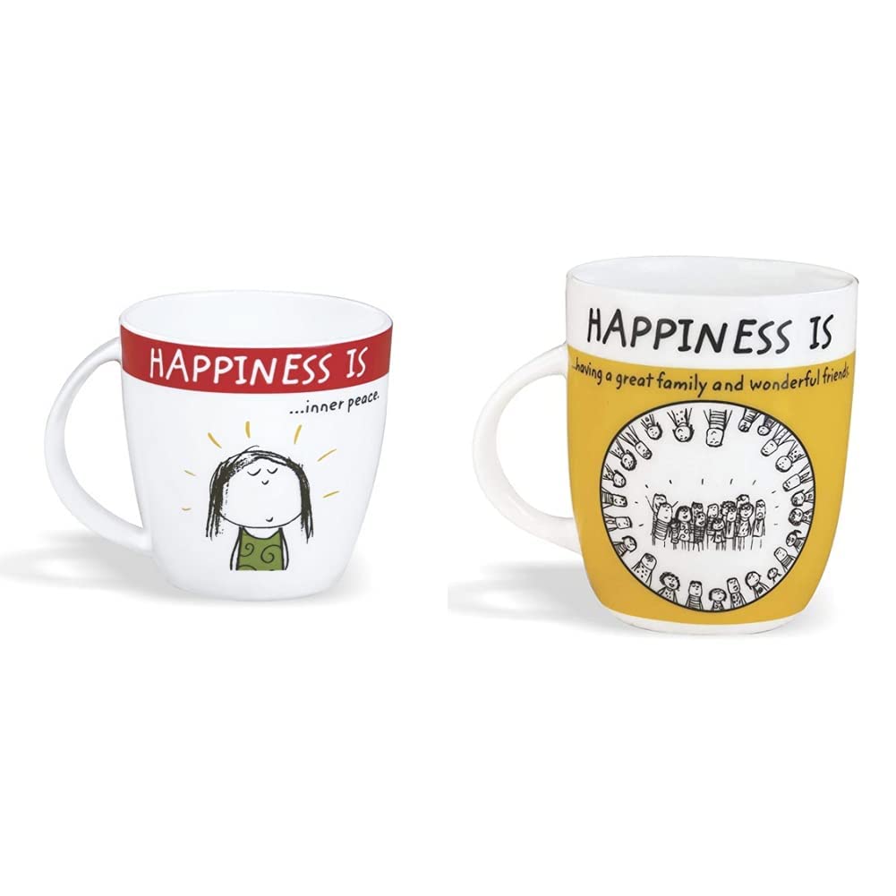 Clay Craft - Happiness is, Inner Peace Bone China Milk Mug, 270Ml/5.6Cm, Multicolour Happiness is, Wonderful Friends Bone China Milk Mug, 350 Ml, Multicolour (B08MFJCVYN) Amazon Price History, Amazon Price Tracker