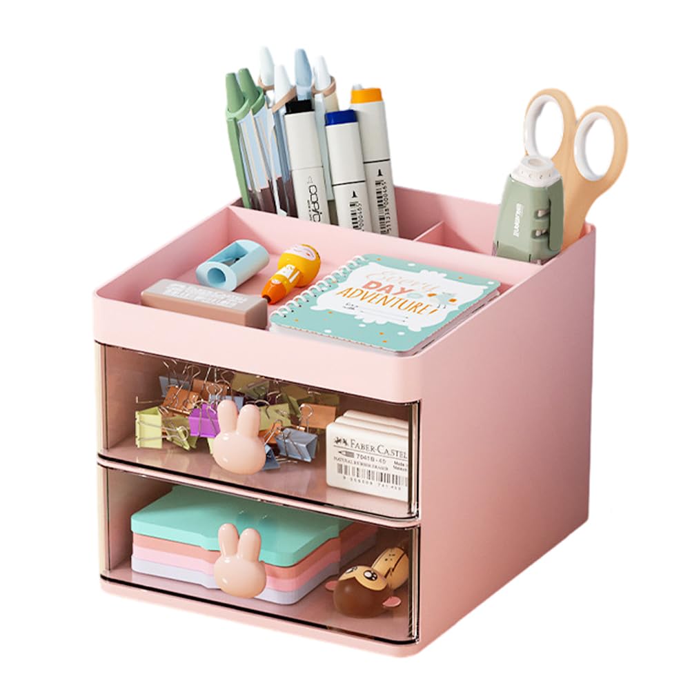 Organisateur Bureau MOOKLIN ROAM - 5 Compartiments + 2 Tiroirs - Rose